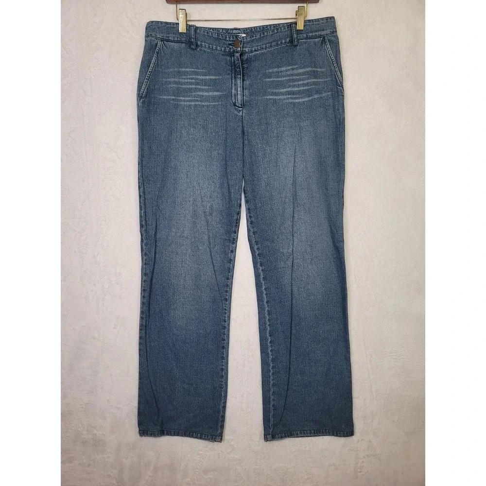Vintage Michael Kors 90s Bootcut Jeans Blue Denim Trousers Western 38x33 Size 14